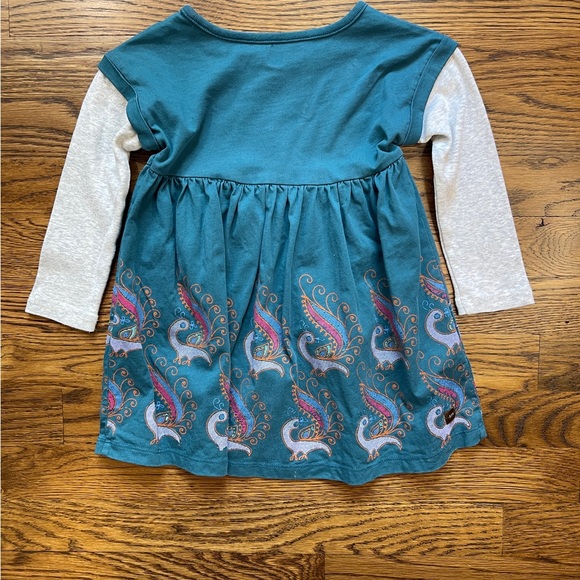 Tea Collection Peacock Print Dress/ Tunic Top - Picture 9 of 15